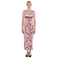 Intricate Texture Pattern Fitted Maxi Dress by dflcprintsclothing