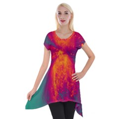 Space Short Sleeve Side Drop Tunic