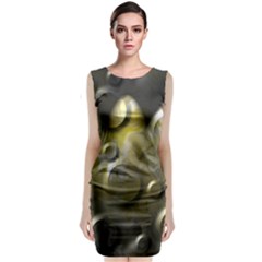 Gold Classic Sleeveless Midi Dress by mugebasakclothing