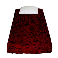 Red Roses Field Fitted Sheet (single Size) by designworld65