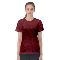 Red Roses Field Women s Sport Mesh Tee