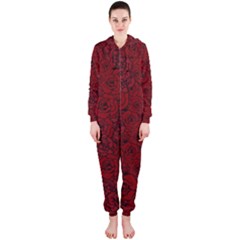 Red Roses Field Hooded Jumpsuit (ladies) 