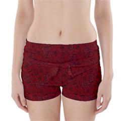 Red Roses Field Boyleg Bikini Wrap Bottoms by designworld65