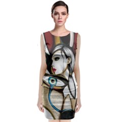 Psychedelic Classic Sleeveless Midi Dress by mugebasakclothing