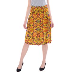 Colorful Vibrant Ornate Midi Beach Skirt by dflcprintsclothing