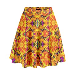 Colorful Vibrant Ornate High Waist Skirt by dflcprintsclothing