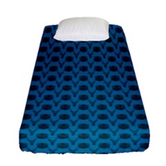 Lion Vs Gazelle Damask In Teal Fitted Sheet (single Size)