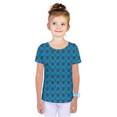 Lion Vs Gazelle Damask In Teal Kids  One Piece Tee