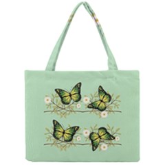 Four Green Butterflies Mini Tote Bag by linceazul