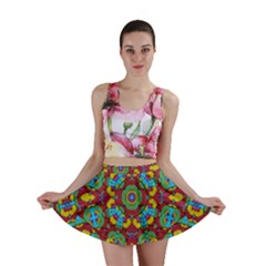 Geometric Multicolored Print Mini Skirt by dflcprintsclothing