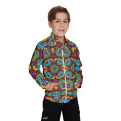 Geometric Multicolored Print Wind Breaker (kids) by dflcprintsclothing