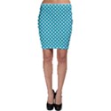 Sleeping Kitties Polka Dots Teal Bodycon Skirt View1