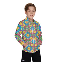 Geometric Check Multicolored Pattern Wind Breaker (kids) by dflcprintsclothing