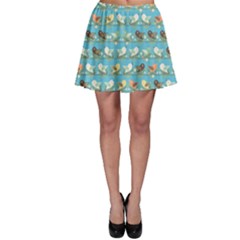 Assorted Birds Pattern Skater Skirt by linceazul