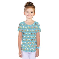 Assorted Birds Pattern Kids  One Piece Tee