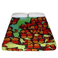 Monarch Butterflies Fitted Sheet (california King Size)