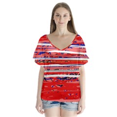 Art Flutter Sleeve Top