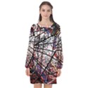 Art Long Sleeve Chiffon Shift Dress  View1