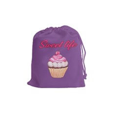 Sweet Life Drawstring Pouches (medium)  by Valentinaart