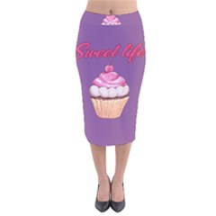 Sweet Life Velvet Midi Pencil Skirt by Valentinaart