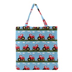 Toy Tractor Pattern Grocery Tote Bag