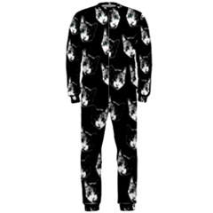 Cat Pattern Onepiece Jumpsuit (men)  by Valentinaart