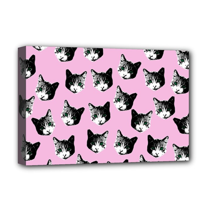 Cat pattern Deluxe Canvas 18  x 12  