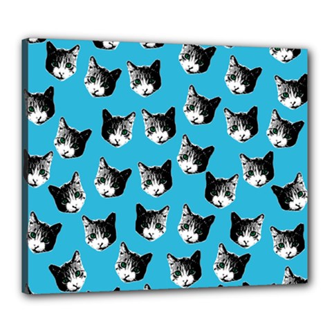 Cat Pattern Canvas 24  X 20  by Valentinaart