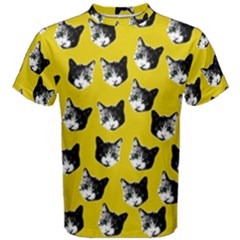 Cat Pattern Men s Cotton Tee by Valentinaart