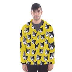 Cat Pattern Hooded Wind Breaker (men) by Valentinaart