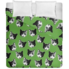 Cat Pattern Duvet Cover Double Side (california King Size) by Valentinaart