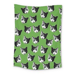 Cat Pattern Medium Tapestry by Valentinaart