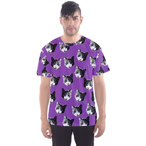 Cat Pattern Men s Sport Mesh Tee by Valentinaart