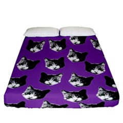 Cat Pattern Fitted Sheet (queen Size)