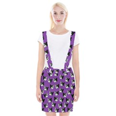 Cat Pattern Braces Suspender Skirt