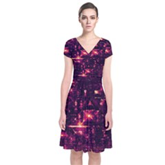 /r/place Short Sleeve Front Wrap Dress by rplace