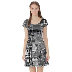 /r/place Retro Short Sleeve Skater Dress