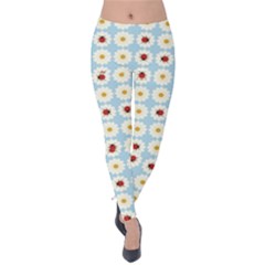 Ladybugs Pattern Velvet Leggings