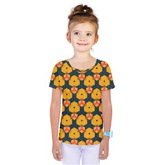 Yellow Pink Shapes Pattern            Kids  One Piece Tee