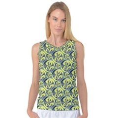 Black And Yellow Pattern Women s Basketball Tank Top by linceazul