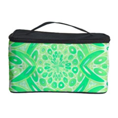 Kiwi Green Geometric Cosmetic Storage Case by linceazul