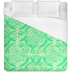 Kiwi Green Geometric Duvet Cover (king Size) by linceazul