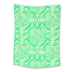 Kiwi Green Geometric Medium Tapestry by linceazul