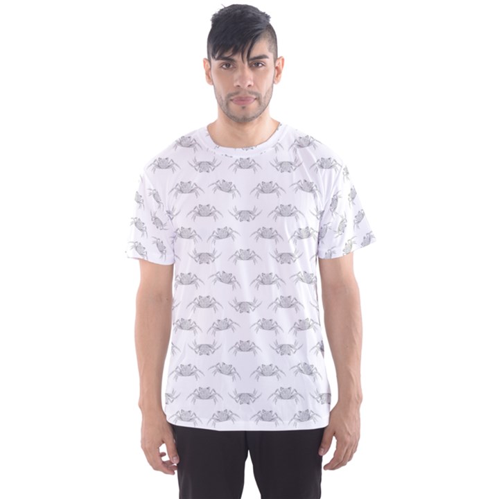 Pop Art Style Crabs Motif Pattern Men s Sport Mesh Tee