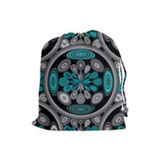 Geometric Arabesque Drawstring Pouches (large)  by linceazul