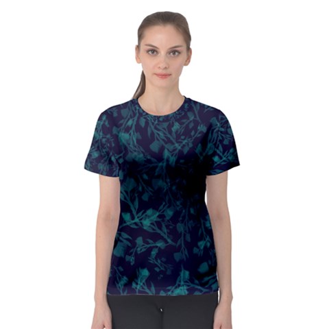 Leaf Pattern Women s Sport Mesh Tee by berwies