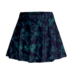 Leaf Pattern Mini Flare Skirt by berwies