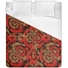 Red And Brown Pattern Duvet Cover (california King Size) by linceazul