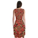 Red And Brown Pattern Sleeveless Chiffon Dress   View2