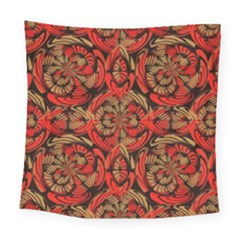 Red And Brown Pattern Square Tapestry (large)